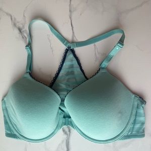 Victoria’s Secret Racer Back Front Closure Bra Blue 36C